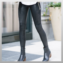 Load image into Gallery viewer, Faux Leather Moto Leggings