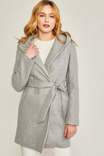 Load image into Gallery viewer, JQ Fleece Belted Hoodie Coat