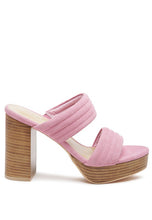 Load image into Gallery viewer, MILLE FEUX SUEDE SLIP-ON BLOCK HEELED SANDAL