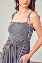Load image into Gallery viewer, Front Chest V Line Smocked Jumpsuit