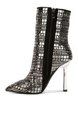 Load image into Gallery viewer, Extravagance Mirror Embellished Stiletto Boots