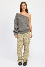 Load image into Gallery viewer, OVERSIZED ONE SHOULDER SWEATER