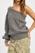 Load image into Gallery viewer, OVERSIZED ONE SHOULDER SWEATER