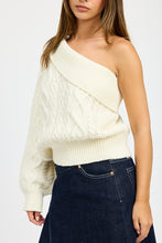 Load image into Gallery viewer, OVERSIZED ONE SHOULDER SWEATER