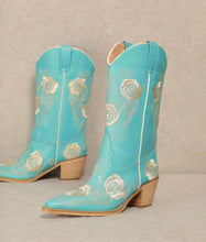 Load image into Gallery viewer, “Just Like a Dream” Turquoise Boots
