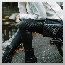 Load image into Gallery viewer, Faux Leather Moto Leggings